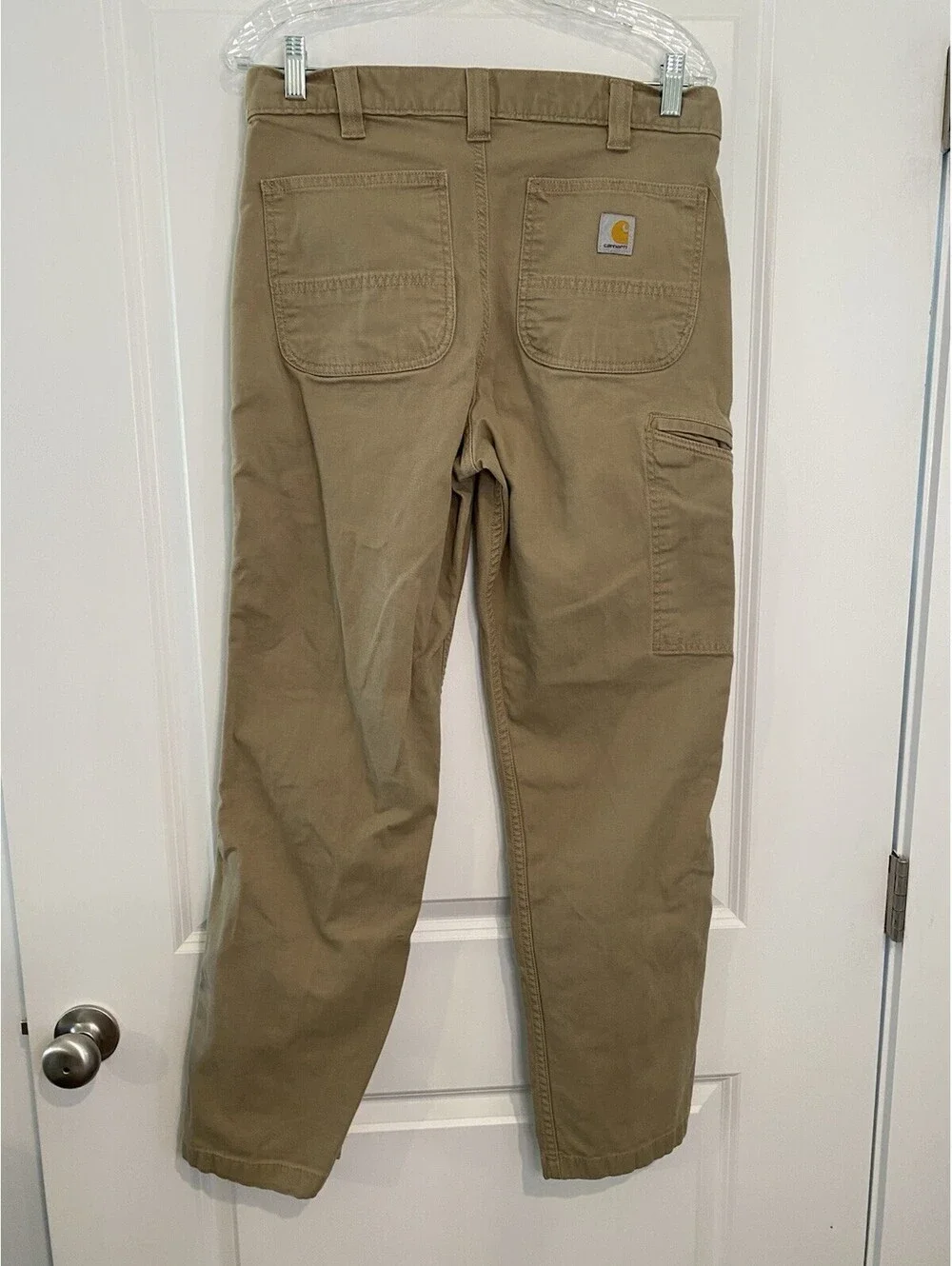 Carhartt Men's Khaki Relaxed Fit Rugged Flex Pants 32x32
